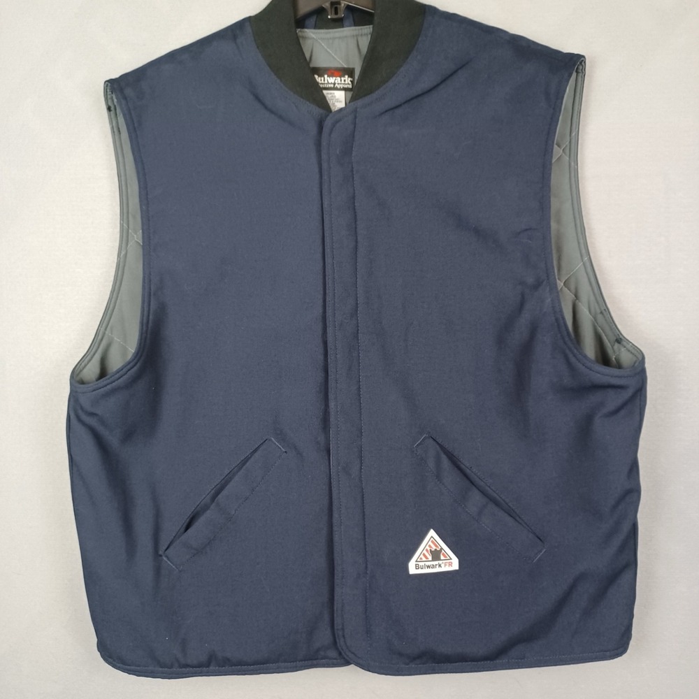 Bulwark FR Heavyweight Nomex IIIA Vest LNS2NV3 Fire Resistant Work XL Men Blue